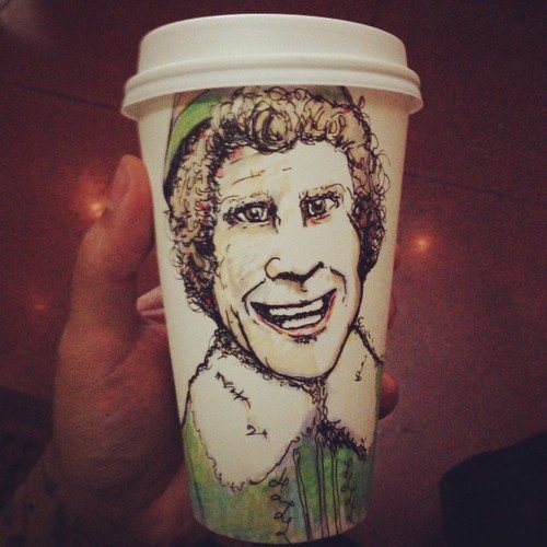 Рисунки на стаканчиках