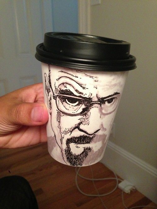 Рисунки на стаканчиках