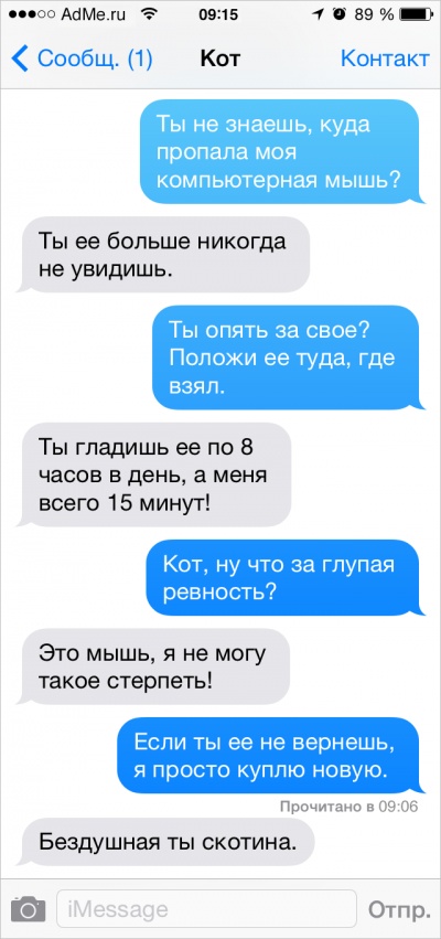 Если бы коты писали СМС
