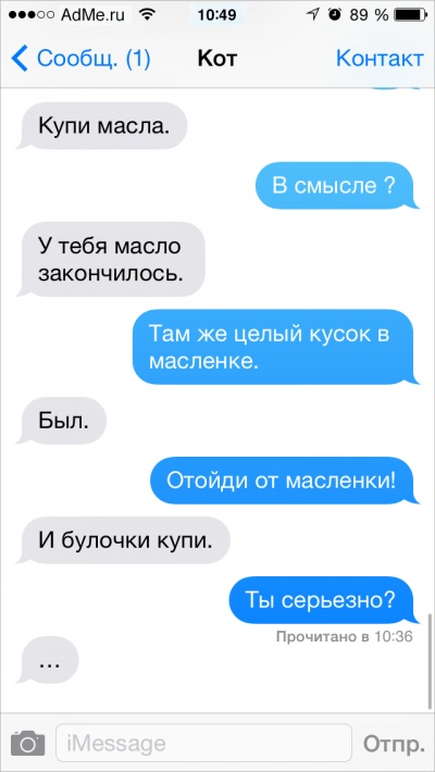 Если бы коты писали СМС