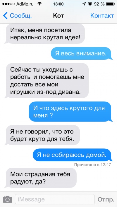Если бы коты писали СМС