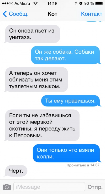 Если бы коты писали СМС