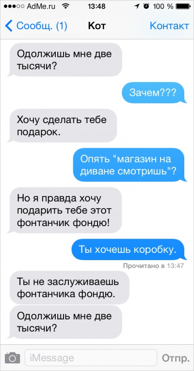 Если бы коты писали СМС