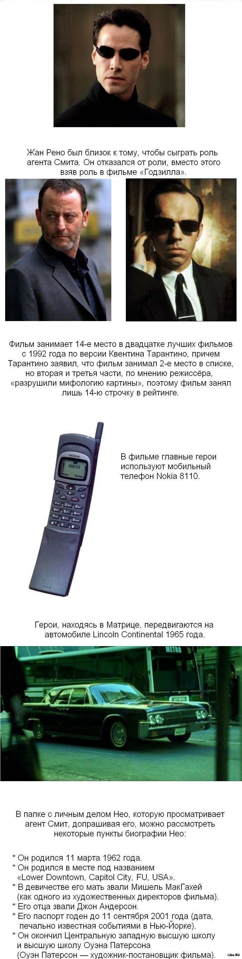 Интересные факты про фильм «Матрица»